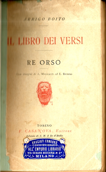 Arrigo Boito Il libro dei versi  Re Orso
