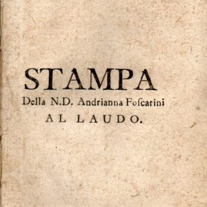 Raccolta di vari documenti sulla Famiglia veneziana Foscarini