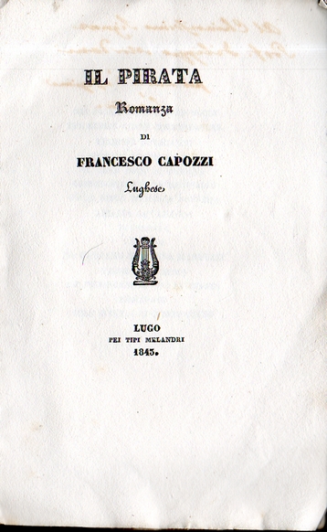 Il Pirata Romanza di Francesco Capozzi Lughese